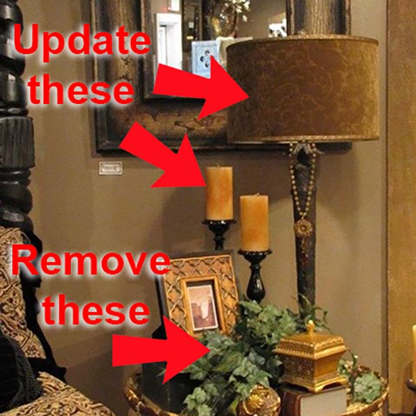 Paper Moon Painting Easy redecorating example of removing brown phase clutter