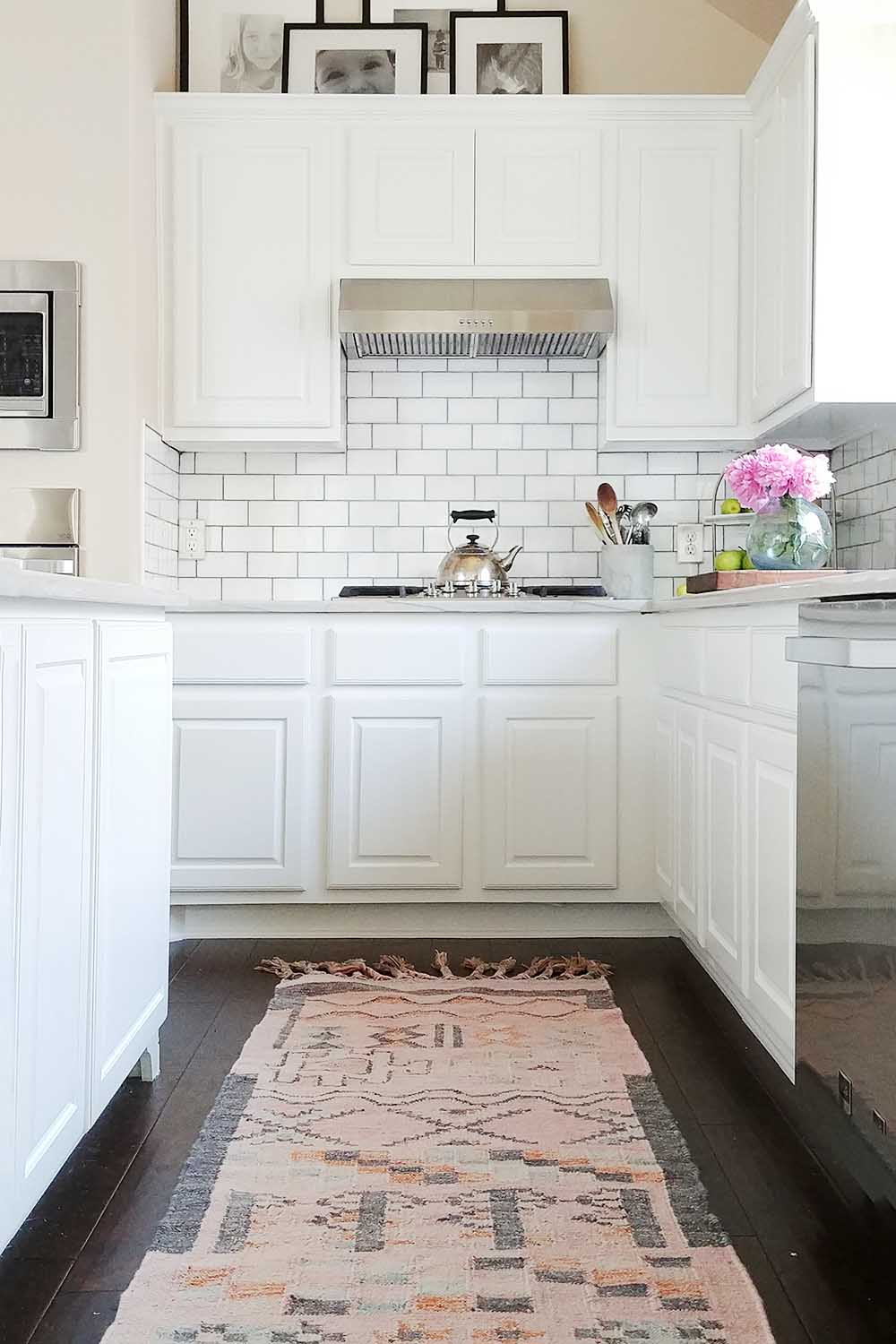 White kitchen, painted cabinets, Sherwin Williams SW 7005 Pure White, Paper Moon Painting cabinet painter