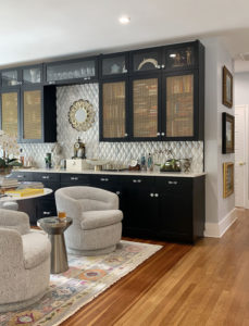painting-cabinets-black-with-brass-mesh-inserts-paper-moon-painting-san-antonio
