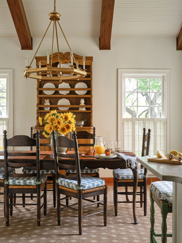 This casual dining area off the kitchen is perfect for family breakfasts.
